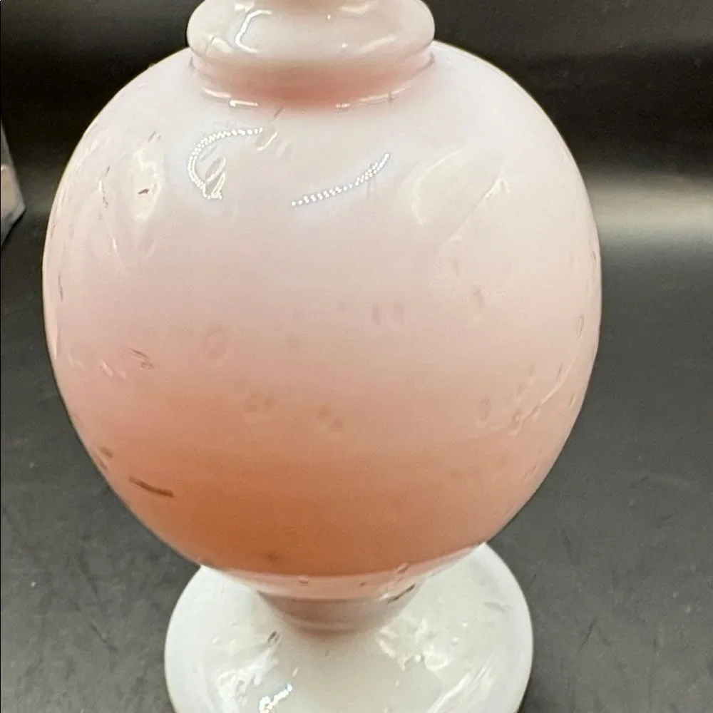 Antique Pink Victorian hand-blown art glass vase